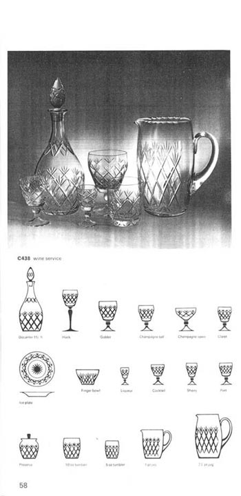 Whitefriars 1969 British Glass Catalogue, Page 58 (56-57 missing)