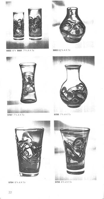 Whitefriars 1972 British Glass Catalogue, Page 22