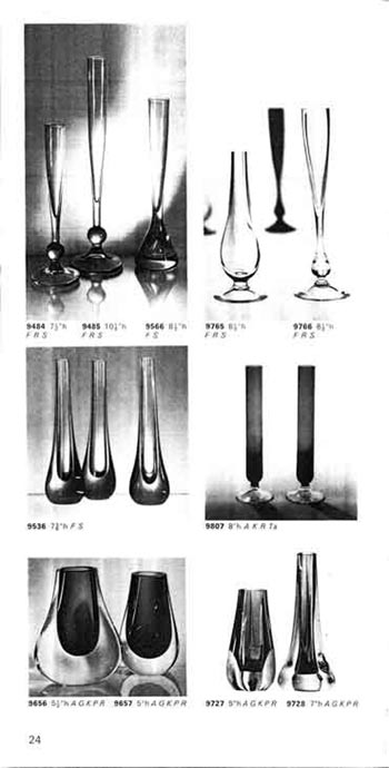 Whitefriars 1972 British Glass Catalogue, Page 24