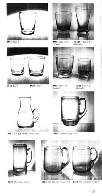 Whitefriars 1972 British Glass Catalogue, Page 37