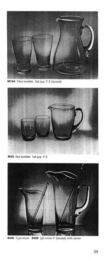 Whitefriars 1972 British Glass Catalogue, Page 39