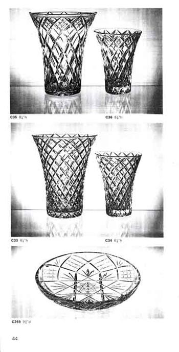 Whitefriars 1972 British Glass Catalogue, Page 44 (43 missing)