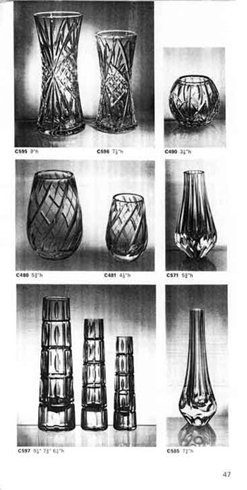 Whitefriars 1972 British Glass Catalogue, Page 47