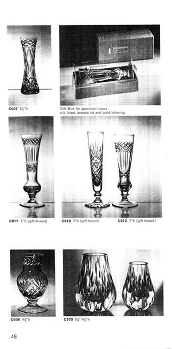 Whitefriars 1972 British Glass Catalogue, Page 48