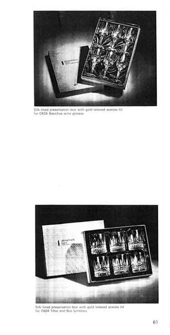 Whitefriars 1972 British Glass Catalogue, Page 61