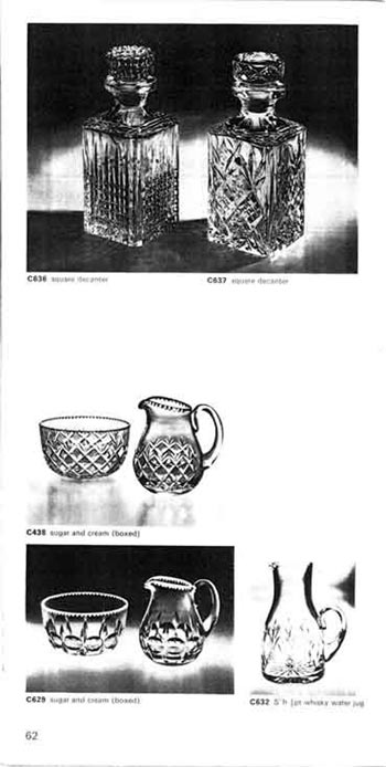 Whitefriars 1972 British Glass Catalogue, Page 62