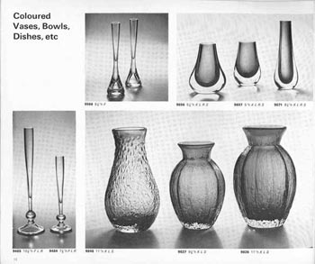 Whitefriars 1974 British Glass Catalogue, Page 12 (1-11 missing)