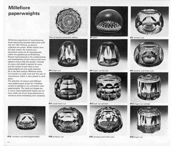 Whitefriars 1974 British Glass Catalogue, Page 22