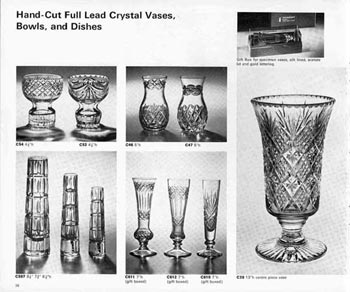 Whitefriars 1974 British Glass Catalogue, Page 38