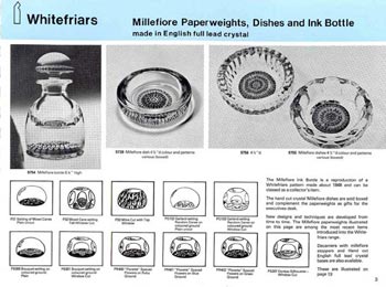 Whitefriars 1978 British Glass Catalogue, Page 3