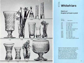 Whitefriars 1978 British Glass Catalogue, Page 11