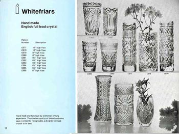 Whitefriars 1978 British Glass Catalogue, Page 12