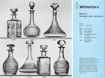 Whitefriars 1978 British Glass Catalogue, Page 21