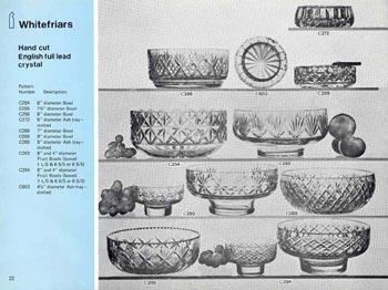 Whitefriars 1978 British Glass Catalogue, Page 22