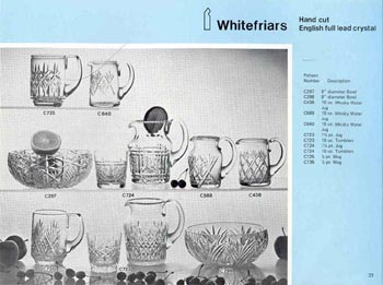Whitefriars 1978 British Glass Catalogue, Page 23