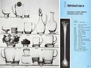 Whitefriars 1978 British Glass Catalogue, Page 25