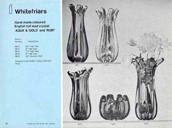 Whitefriars 1978 British Glass Catalogue, Page 32