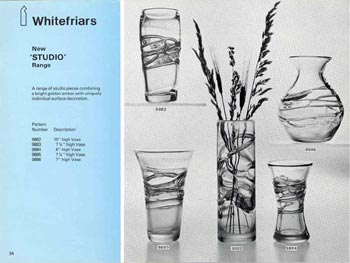 Whitefriars 1978 British Glass Catalogue, Page 34
