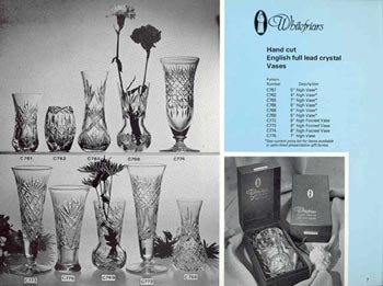 Whitefriars 1980 British Glass Catalogue, Page 7 (1-6 missing)