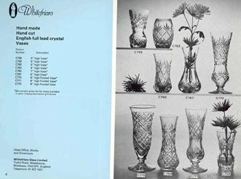 Whitefriars 1980 British Glass Catalogue, Page 8