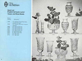 Whitefriars 1980 British Glass Catalogue, Page 16