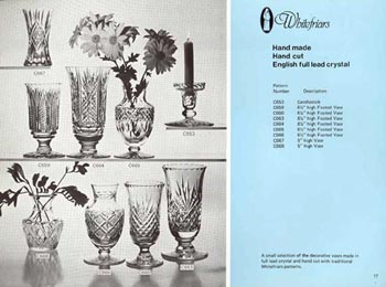 Whitefriars 1980 British Glass Catalogue, Page 17