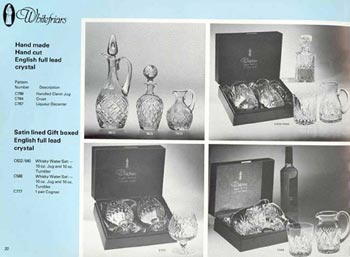 Whitefriars 1980 British Glass Catalogue, Page 20