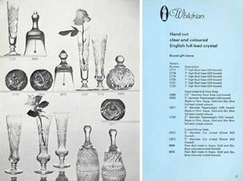 Whitefriars 1980 British Glass Catalogue, Page 21