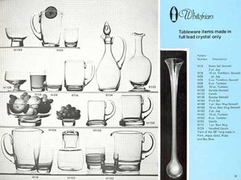 Whitefriars 1980 British Glass Catalogue, Page 31