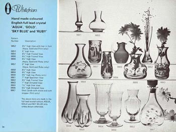 Whitefriars 1980 British Glass Catalogue, Page 34