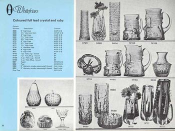 Whitefriars 1980 British Glass Catalogue, Page 36