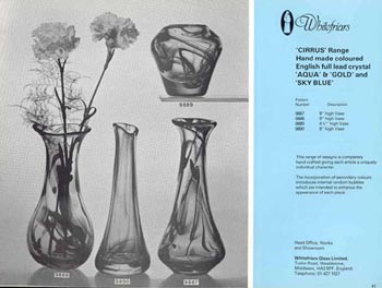 Whitefriars 1980 British Glass Catalogue, Page 41