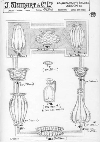 Whitefriars Wuidart British Glass Catalogue, Page 3