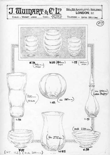 Whitefriars Wuidart British Glass Catalogue, Page 7