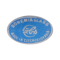 ZBS (Zelezny Brod Sklo) Czech glass foil label.