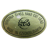 Czech glass foil label