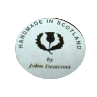 John Deacons Scottish glass paper label.
