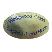 Wedgwood Glass English glass foil label.