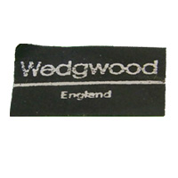 Wedgwood English glass paper label.