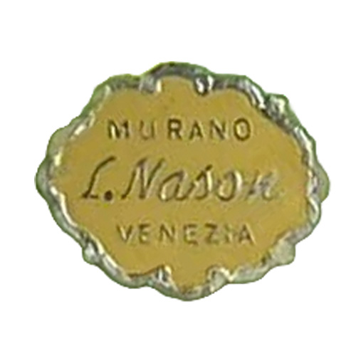 L Nason Murano glass foil label