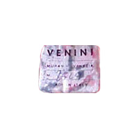 Venini Murano glass paper label.