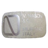 V. Nason & C. Murano glass paper label.