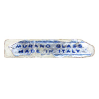 Generic Made in Italy glass paper label.