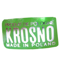 Krosno Glass Polish glass plastic label.