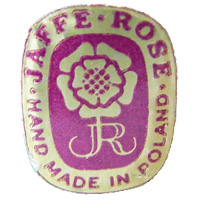 Jaffe Rose import label for Polish glass.