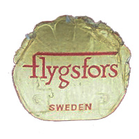 Flygsfors Swedish glass foil label.