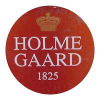 Holmegaard Danish glass clear plastic label.