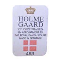 Holmegaard Danish glass paper label.
