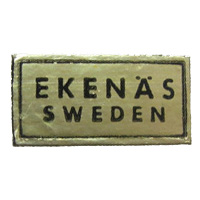 Ekenas Swedish glass foil label.