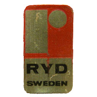 Ryd Swedish glass foil label.